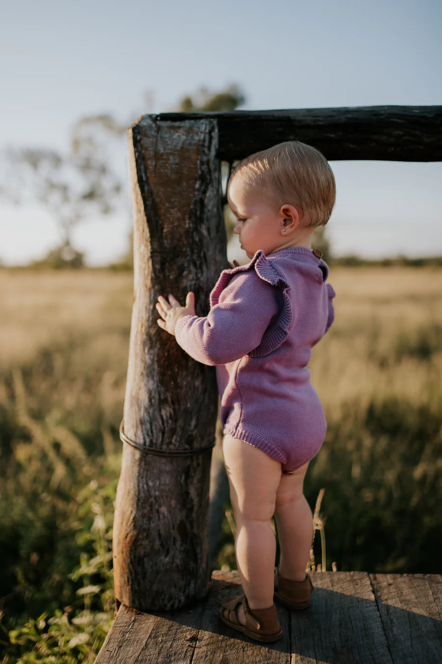 Little Windmill Savannah Infant Cotton Knit Romper