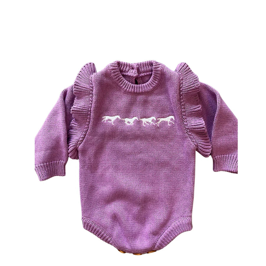 Little Windmill Savannah Infant Cotton Knit Romper