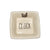 Cluck Ceramic Square Dish. Ceramic trinket dish with 'CLUCK' and chicken design on a white background