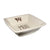 Moo Ceramic Sqaure Dish. White ceramic dish with 'MOO' and cow illustration on a white background