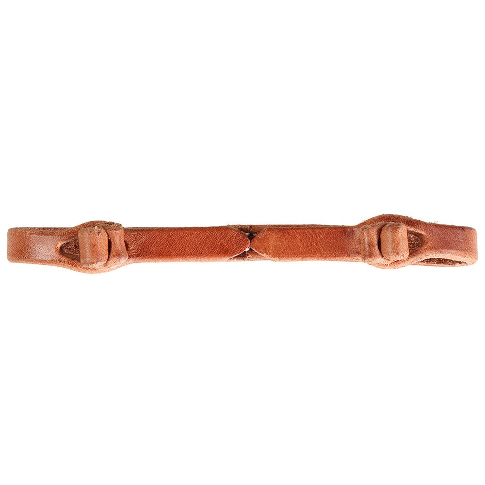 Brown leather belt on a white background