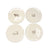 Farm Design Set of 4 Small Ceramic Plates. Four white ceramic plates with animal illustrations on a white background