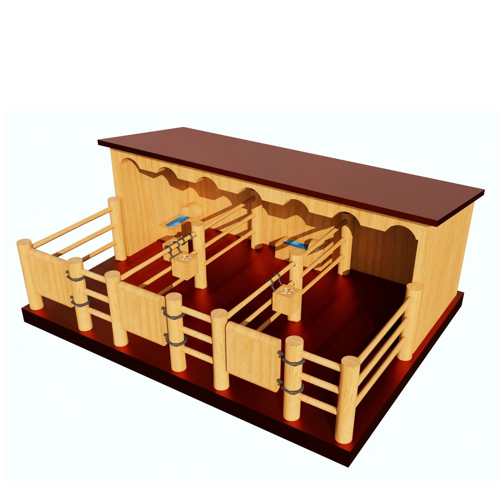 Country Toys ST2 Three Horse Wooden Stable Country Toys