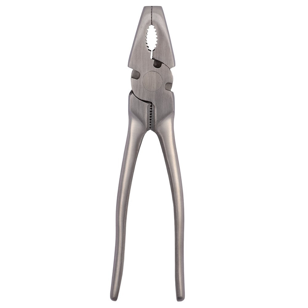 Metal pliers on a white background
