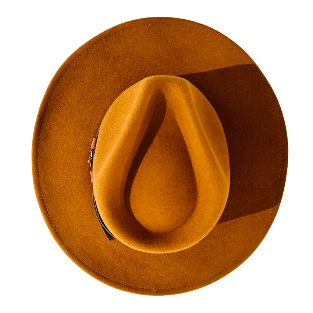 Sundaise Rhiannon Panama Hat. Two brown fedora hats on a white background