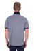 Rear view of a man wearing a Thomas Cook Men's Dan Tailored S/S Polo. Navy Marle polo shirt with navy accents on a white background