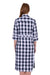 Thomas Cook Women's Bella Shirt Dress. Woman wearing a black and white checkered dress on a white background