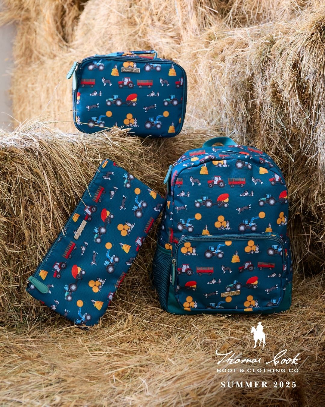 Thomas Cook Boy's Rory Backpack. Children's backpack with vehicle pattern on a white background