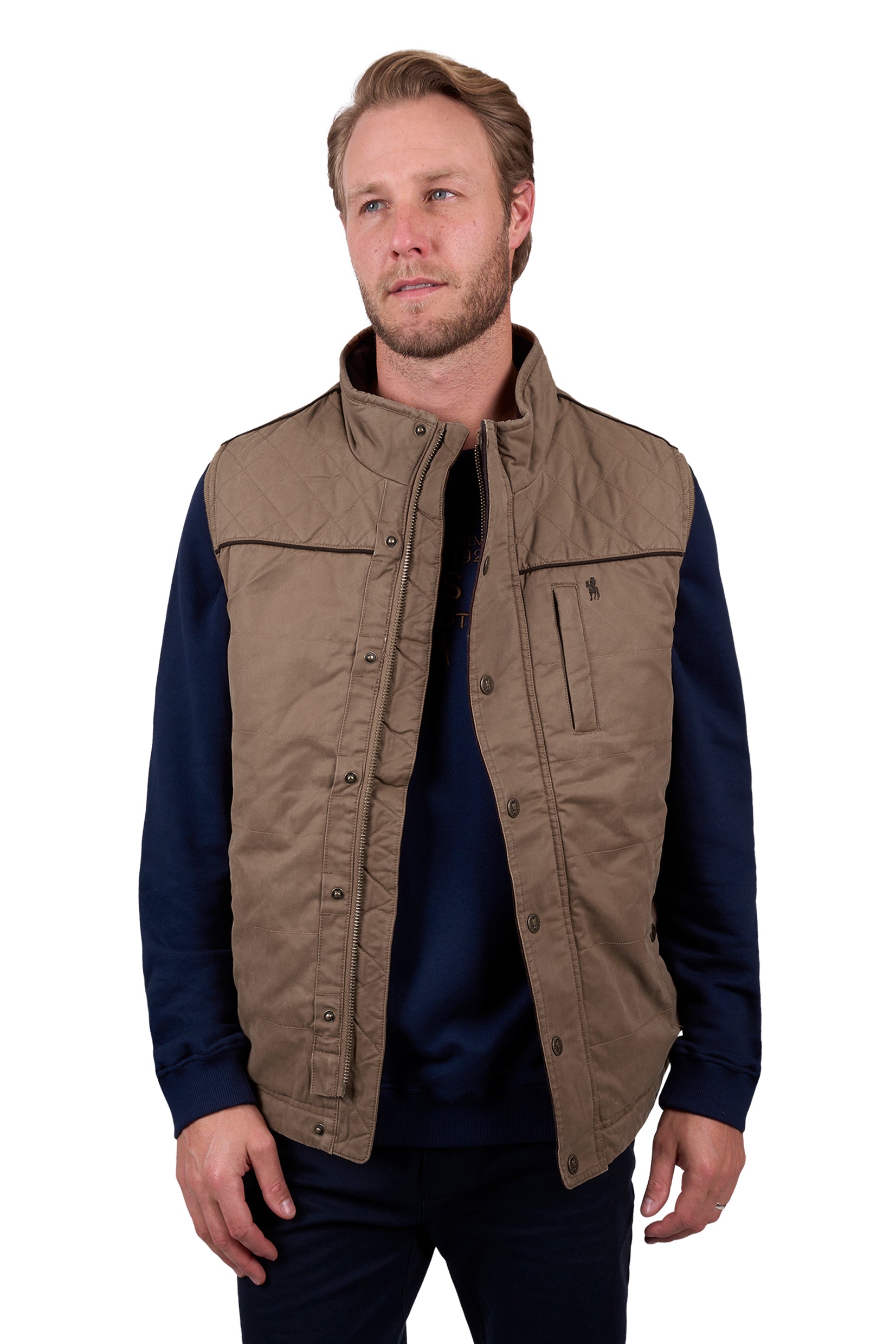 Thomas Cook Men's Stan Faux Oilskin Vest