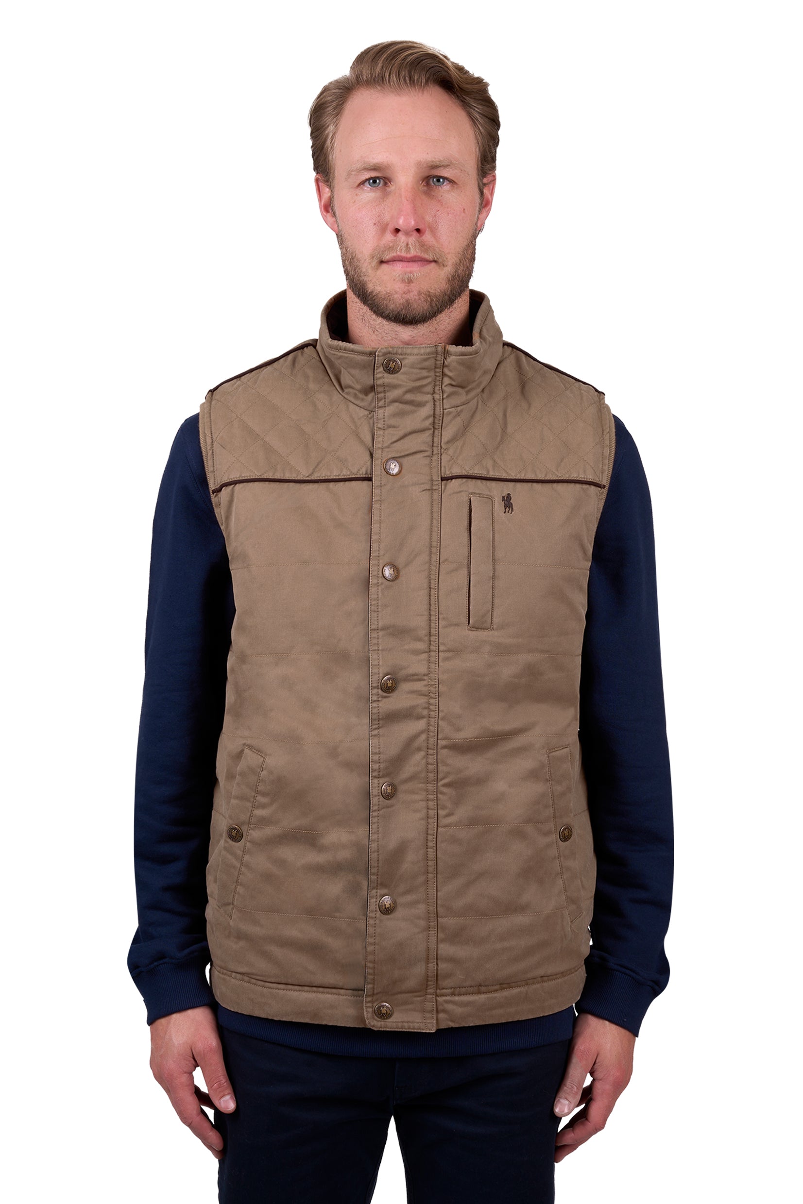 Thomas Cook Men's Stan Faux Oilskin Vest
