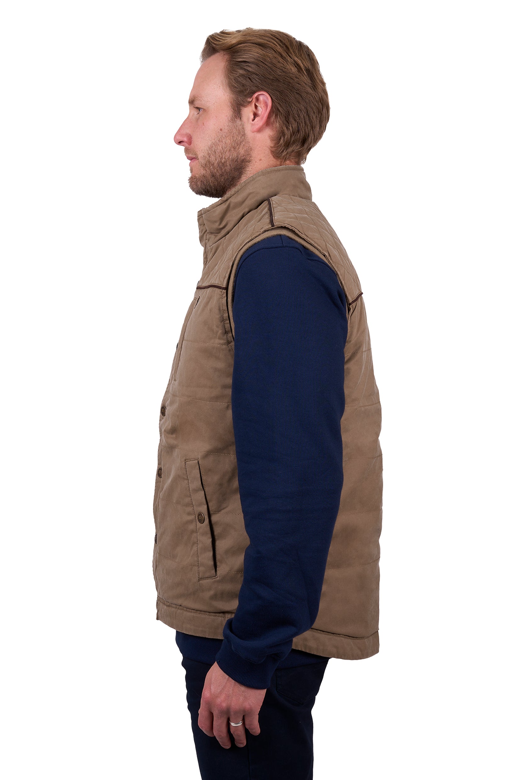 Thomas Cook Men's Stan Faux Oilskin Vest