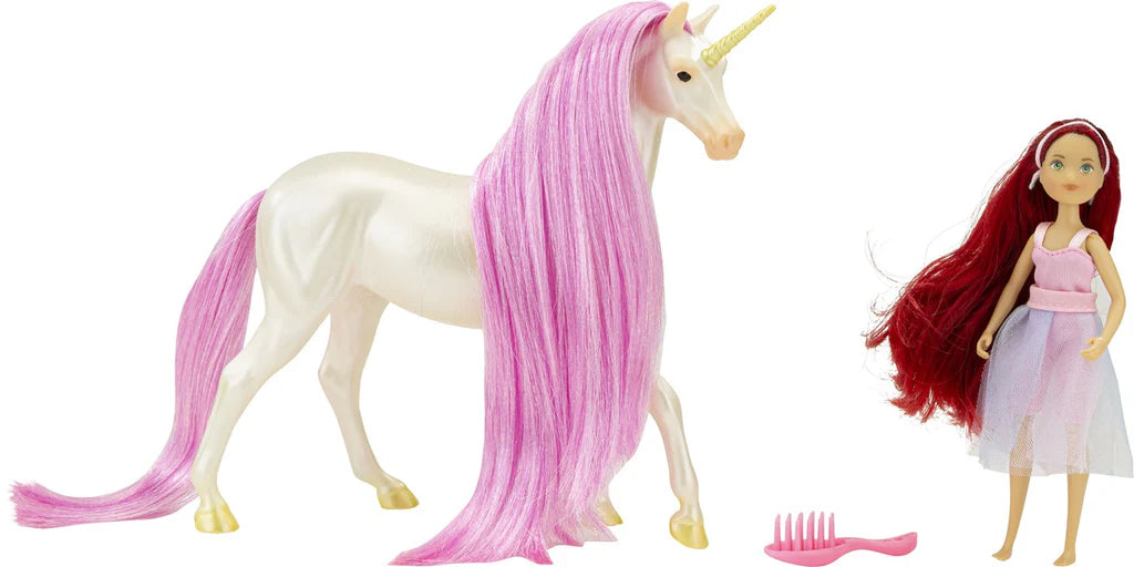 Breyer Freedom Magical Unicorn Sky & Fantasy Rider Meadow