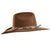 Thomas Cook Station Wool Felt Cowboy Hat. A grey wool felt cowboy hat with a braided band and a leather sweatband, featuring metal eyelets and a metal ring for adjustability.