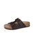 Thomas Cook Women's Trinity Buckle Sandal. Brown sandal with cork sole on a white background