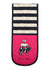 Thomas Cook Animal Pyramid Double Oven Glove. A double oven glove with a geometric pattern featuring stripes and animal-themed illustrations.