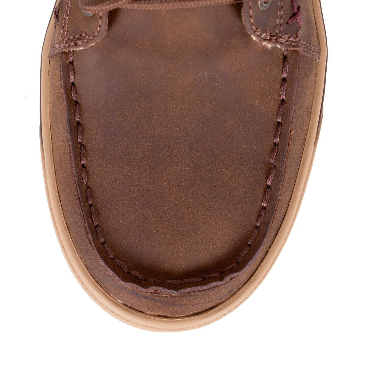 Twisted X Women's Leather Loper Lace Up. Close-up of a brown leather shoe on a white background