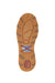 Twisted X Women's Tooled CellStretch Mocs Slip On. Brown shoe sole with textured pattern on a white background