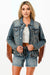 Grace in LA Women's Tassel Denim Jacket