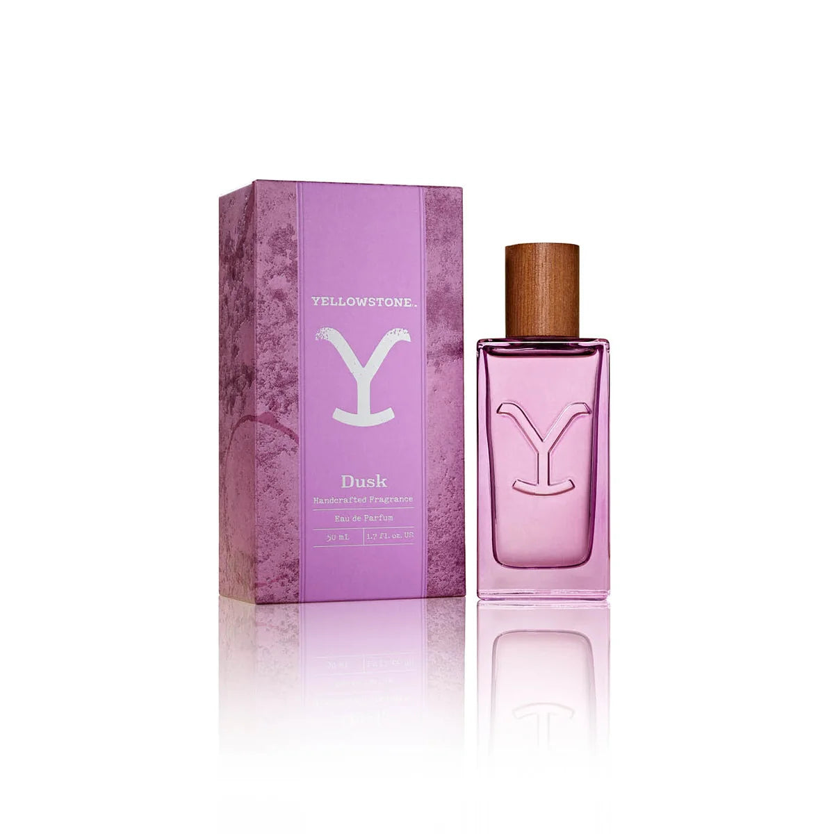 Yellowstone Dusk perfume bottle and packaging on a white background
