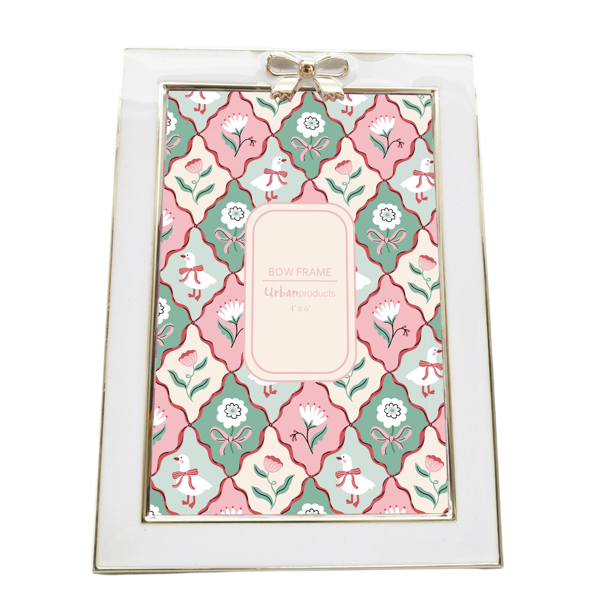 Urban Products Bow Portrait Enamel Frame