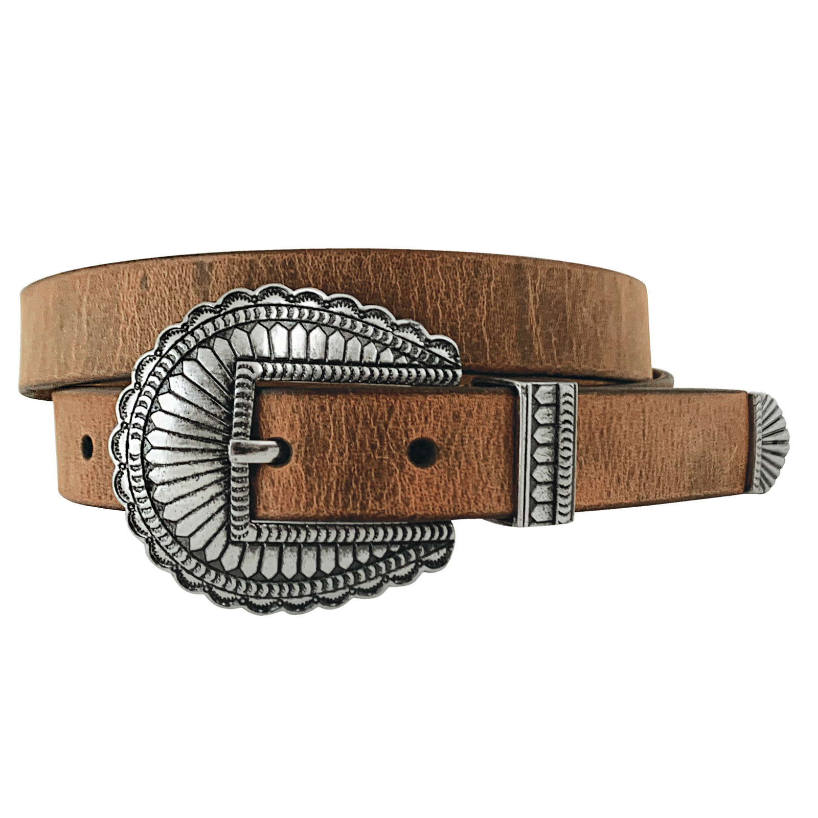 Roper Women's Distressed Brown Leather Western Belt