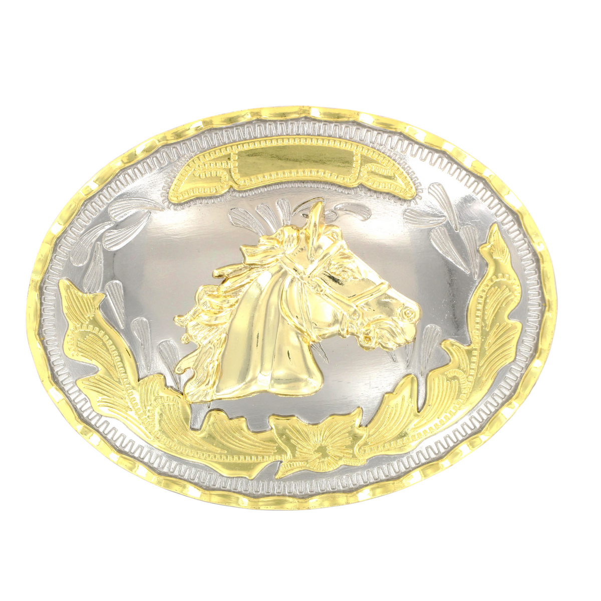 Gold Horse Head Fancy Buckle