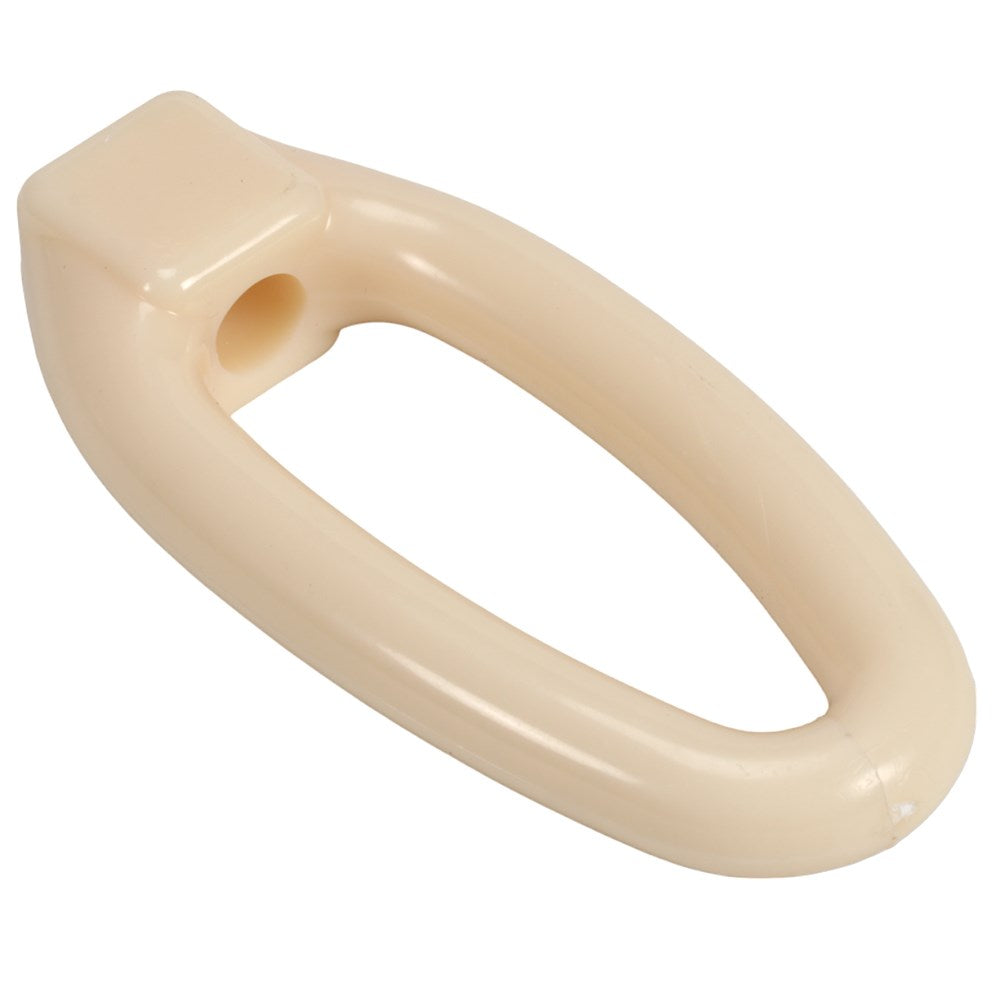 A beige colored breakaway honda accessory for roping, made of durable polymar, with a hole in the center for installation.