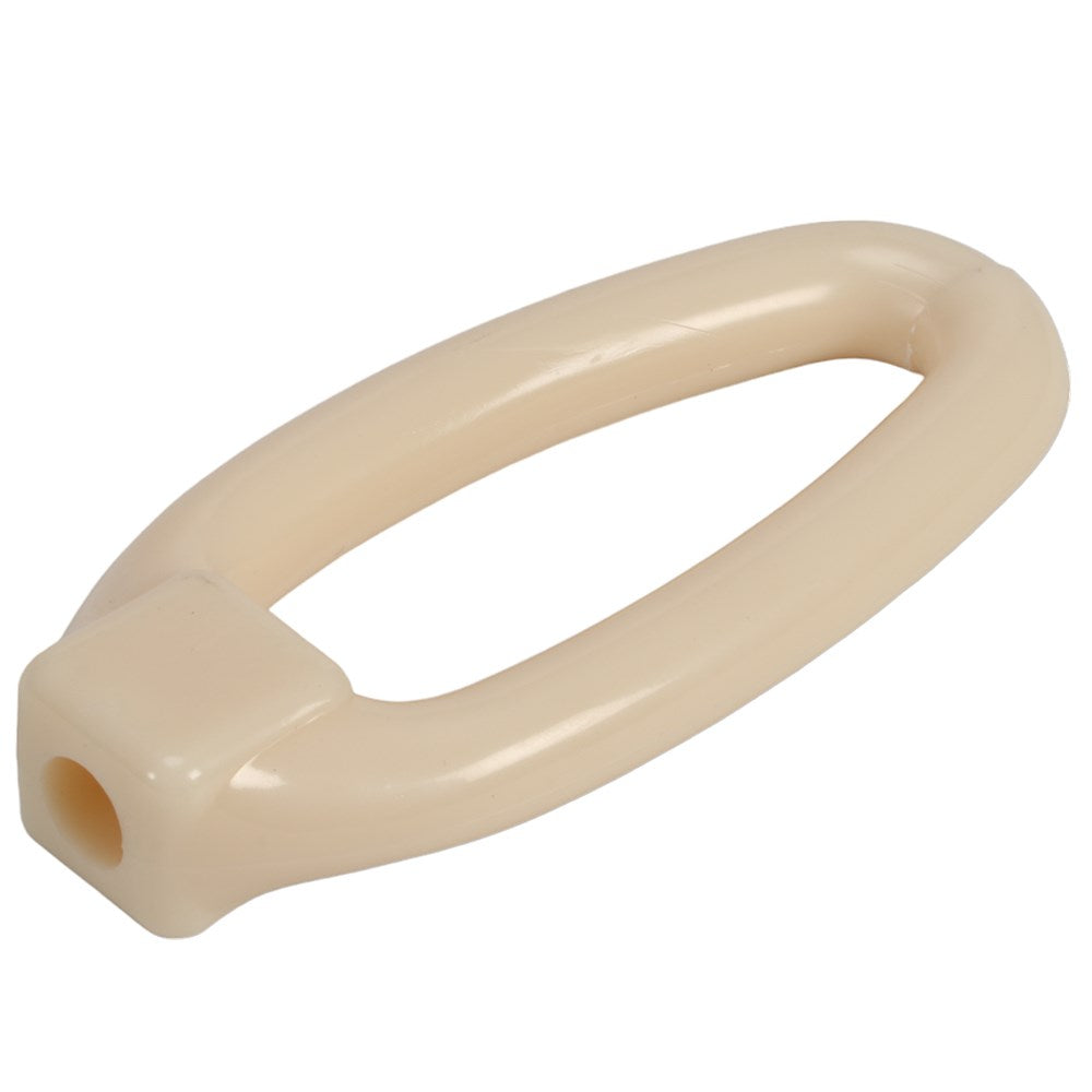 A beige colored breakaway honda accessory for roping, made of durable polymar, with a hole in the center for installation.