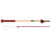Nemeth Redhide Stockwhip - 6' x 4 Plait. Red whip with a wooden handle on a white background