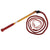 Stockmaster Redhide Stockwhip - 6' x 6 Plait. Red whip with a wooden handle on a white background