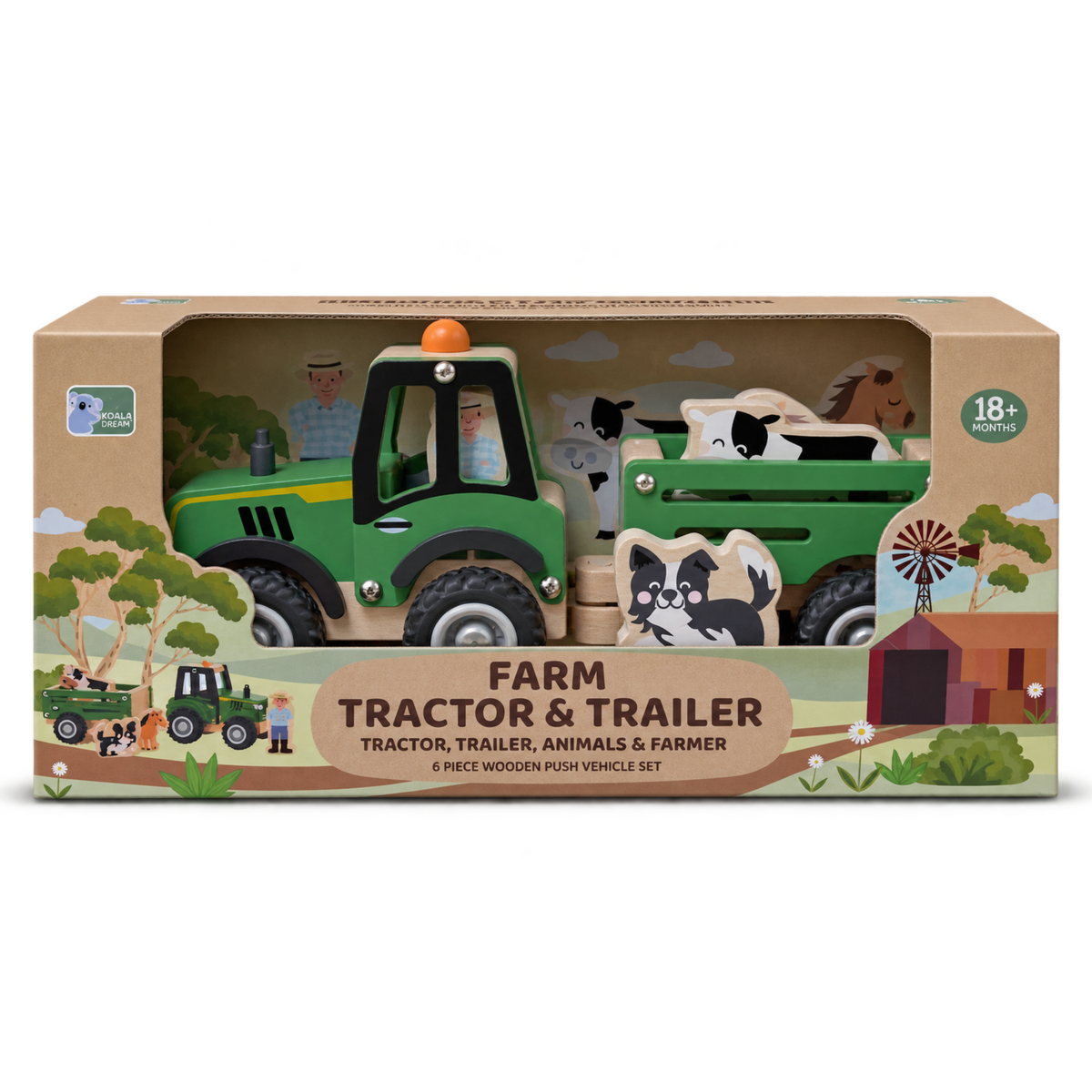 Bush Buddies Farm Tractor with Animals Eleganter