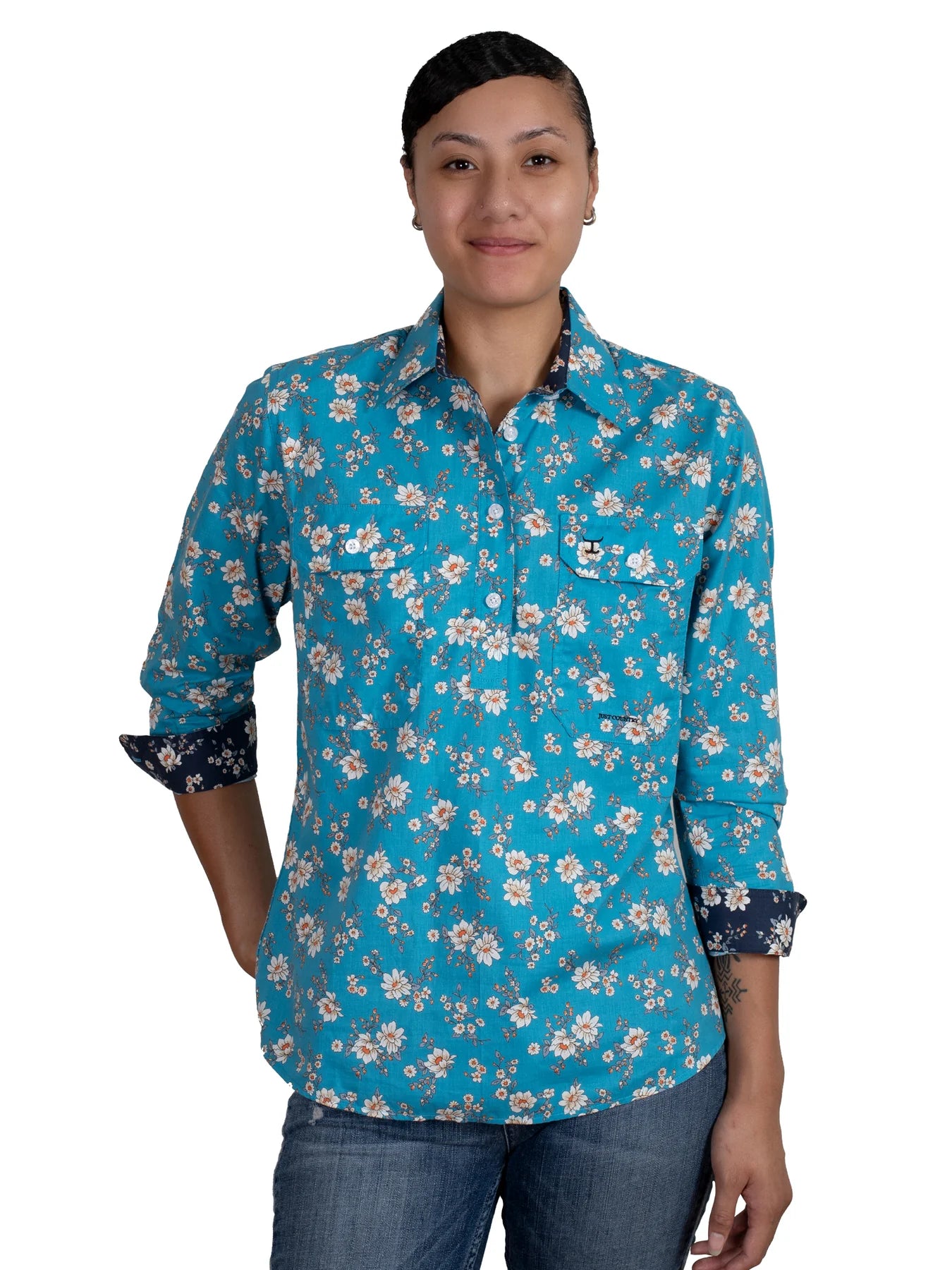 Just Country Women's Georgie Half Button L/S Shirt