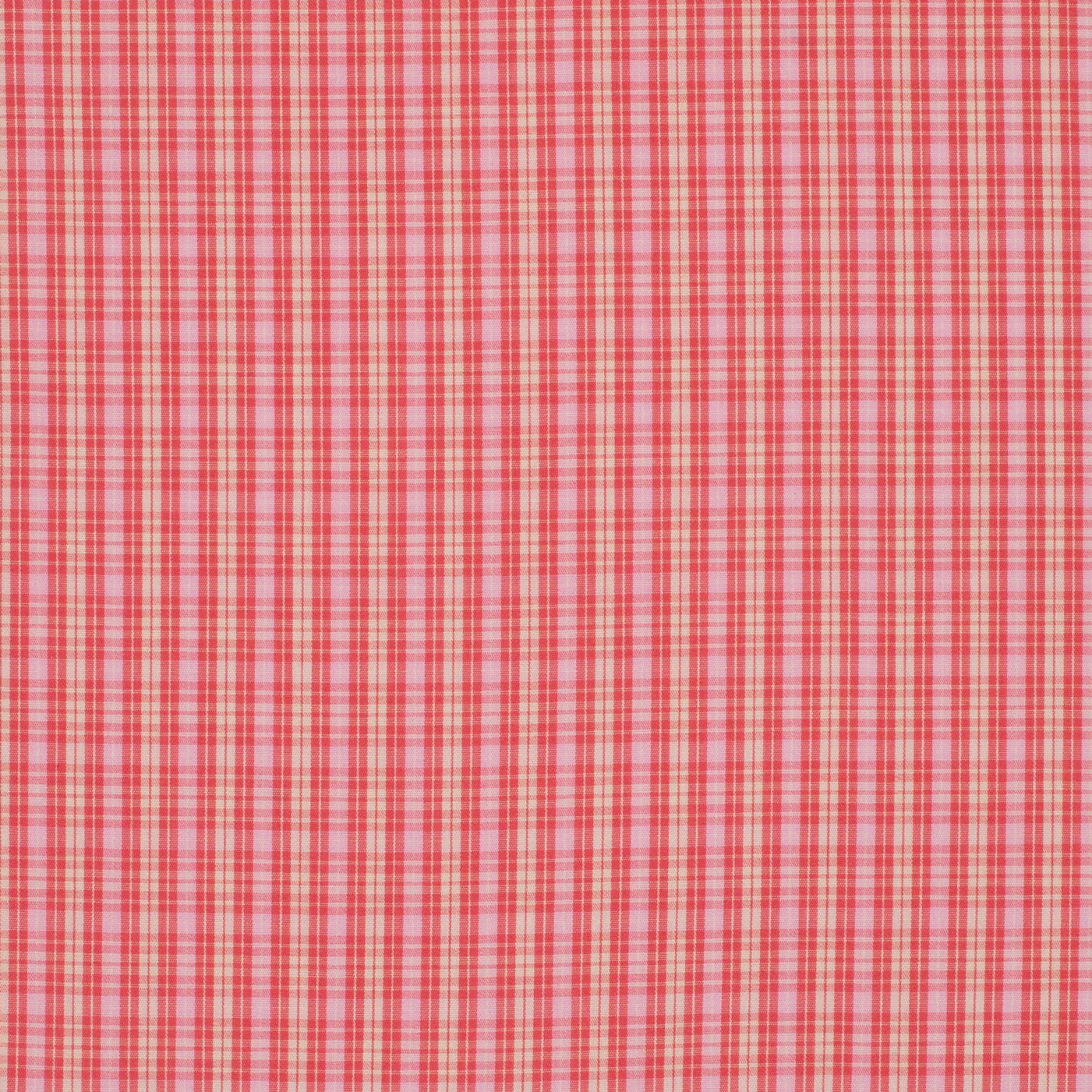 Just Country Women's Abbey Frills Full Button Print Workshirt. Red and white checkered pattern