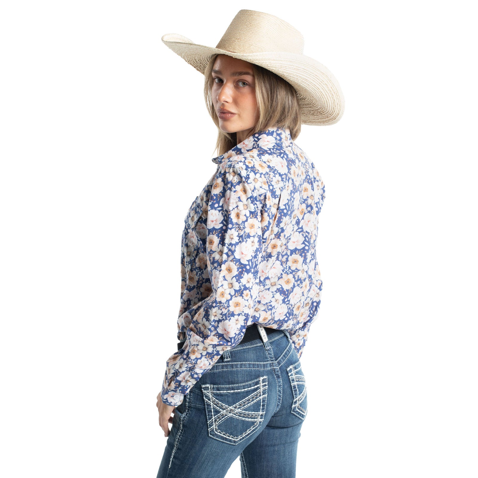 Just Country Women's Abbey Full Button Long Sleeve Workshirt Just Country