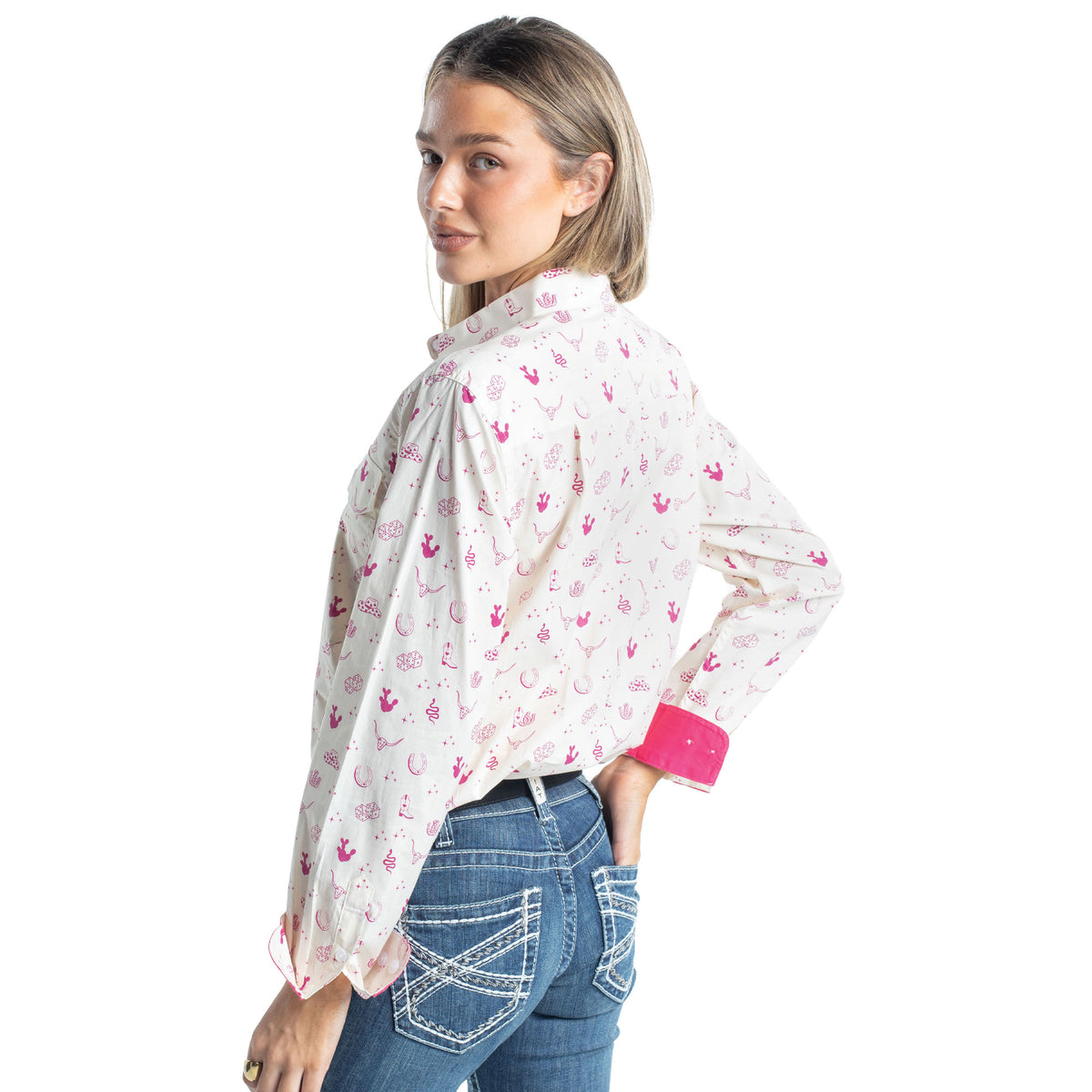 Just Country Women's Abbey Full Button Long Sleeve Workshirt Just Country