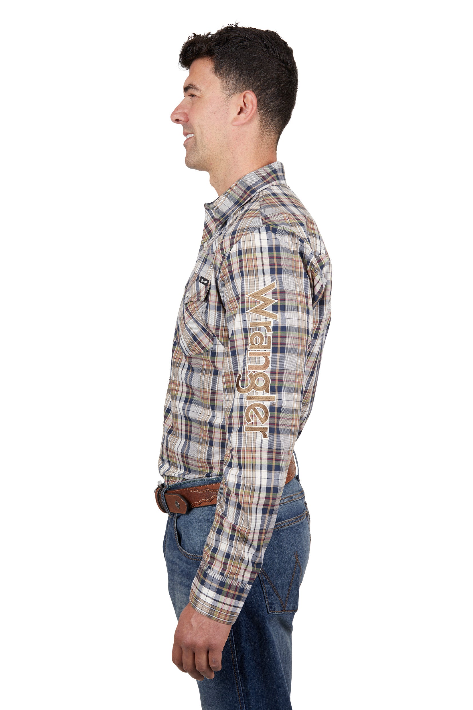Wrangler Men's Tom Logo L/S Western Shirt