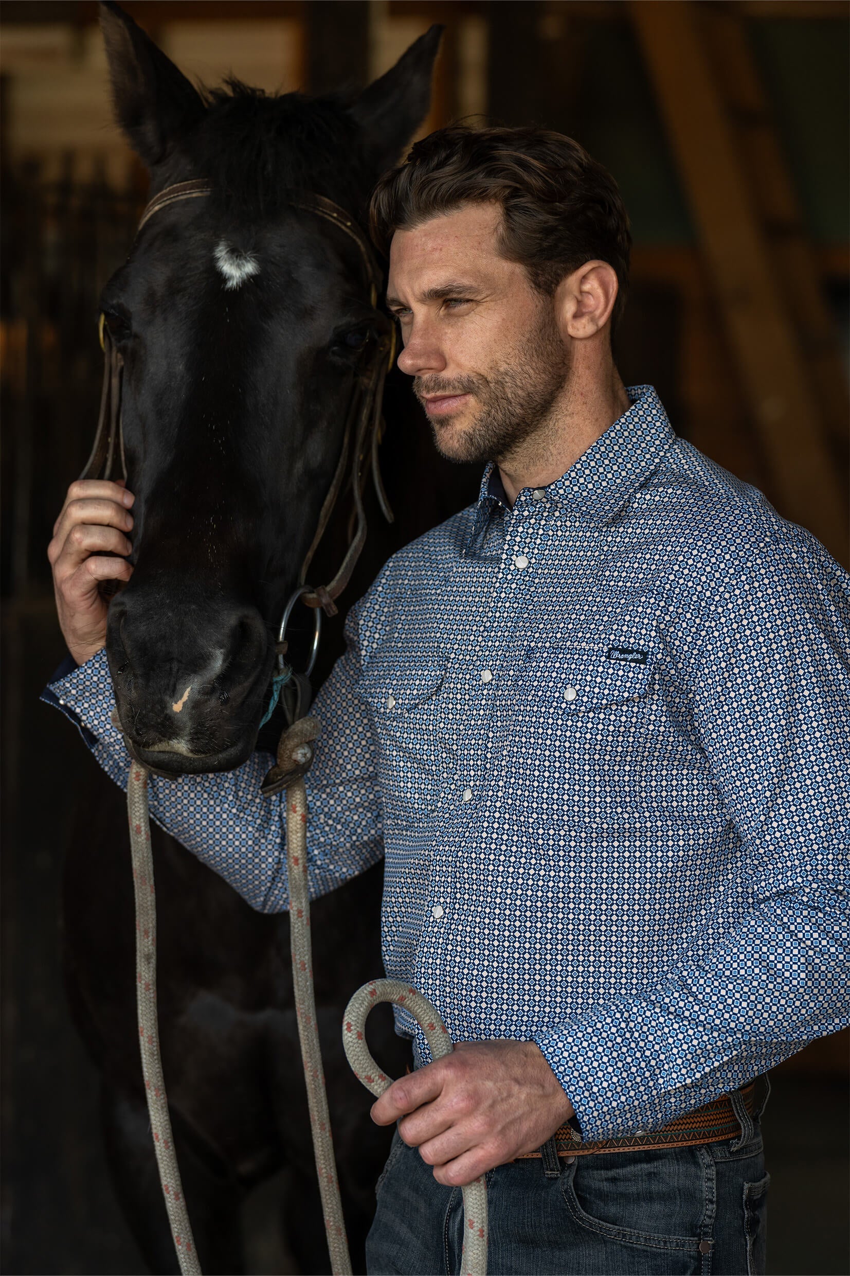 Wrangler Men's Dino L/S Western Shirt