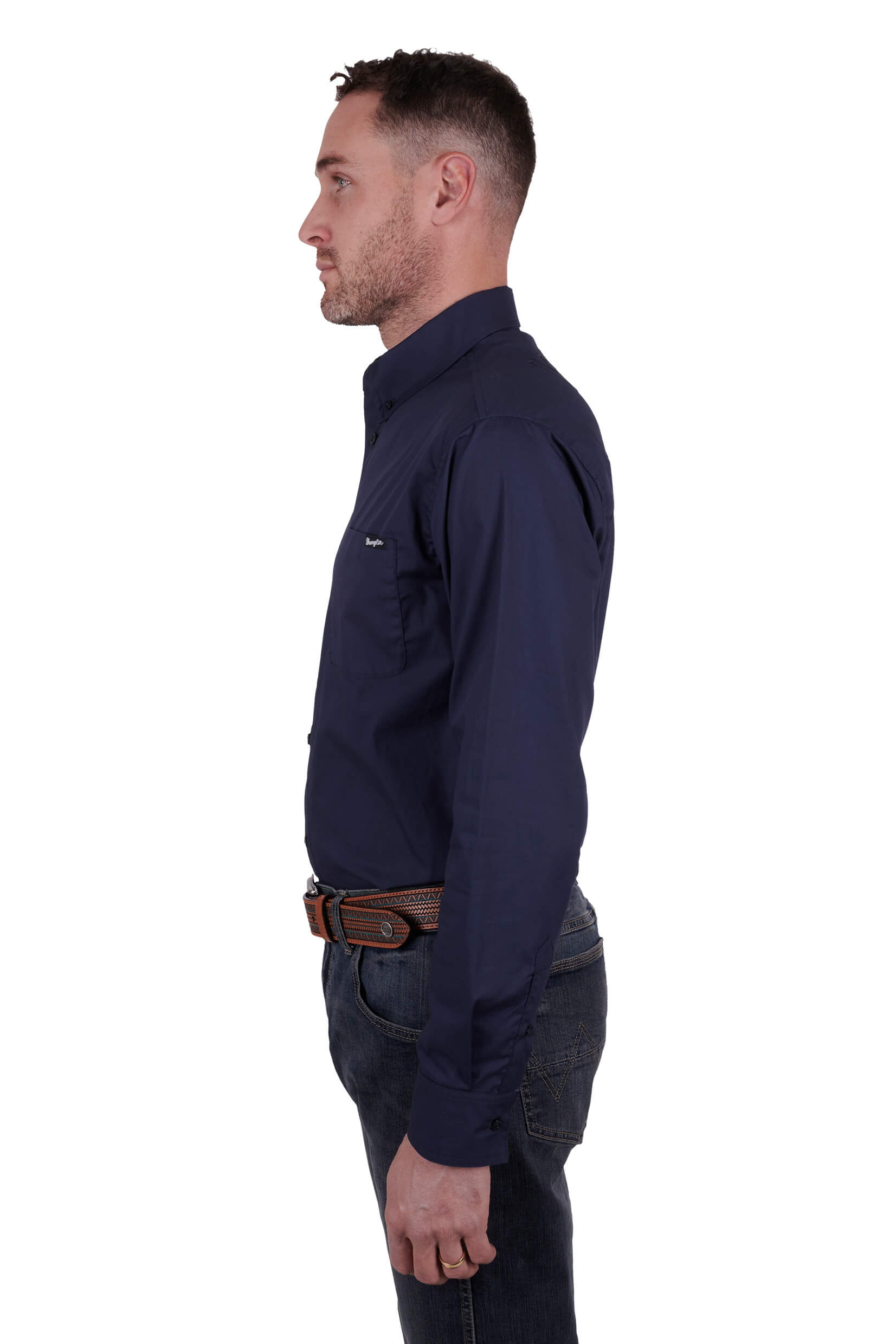 Wrangler Men's Niko Logo L/S Western Shirt