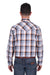 Wrangler Men's Toby L/S Western Shirt. Man wearing a plaid shirt and jeans on a white background