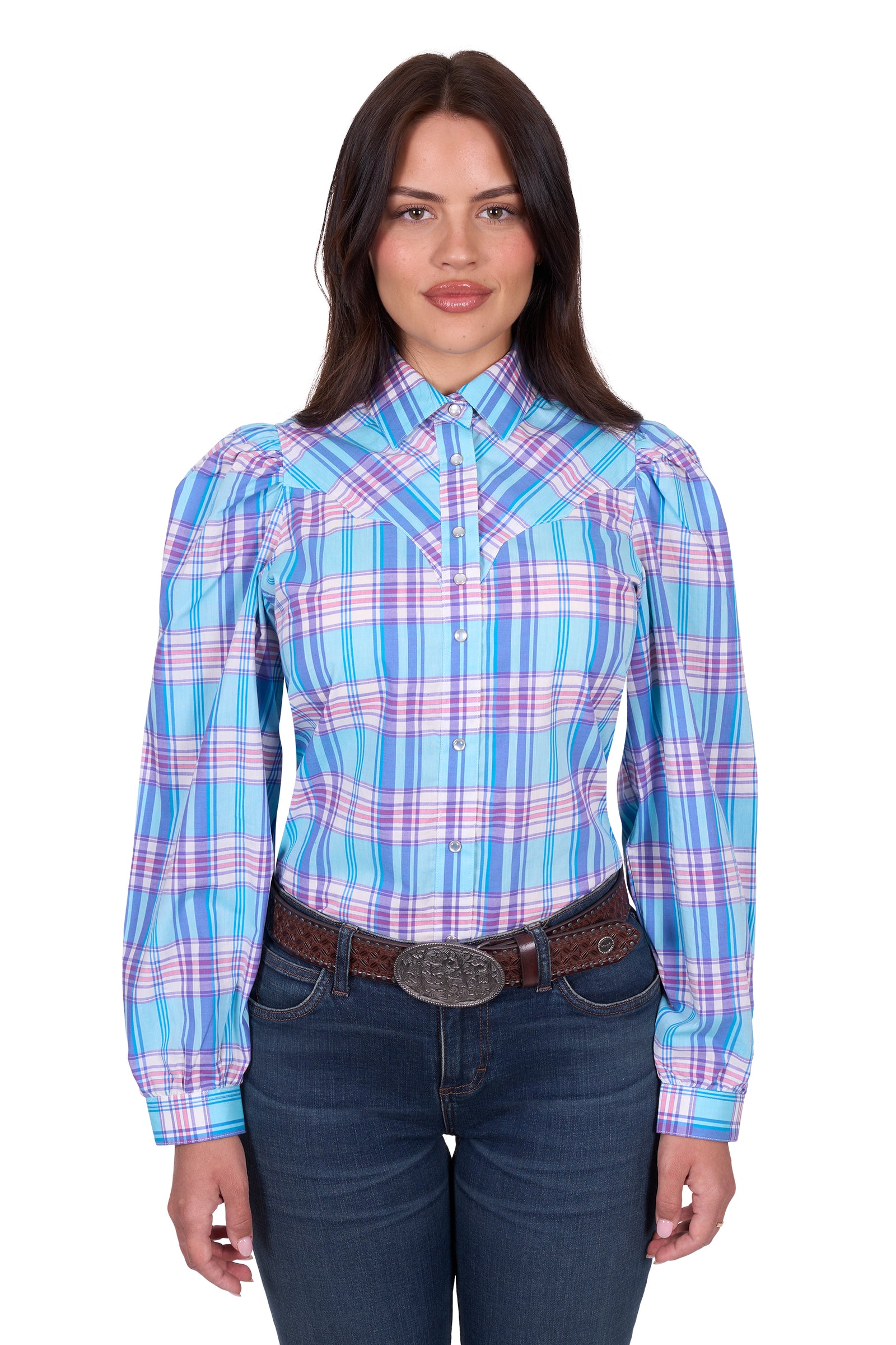 Wrangler Women's Emily Check L/S Western Shirt
