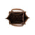 Wrangler western brown leather handbag with intricate bootstitch embossing on a white background