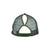 Wrangler Women's Piper HP Ponytail Trucker Cap. Green cap with 'Wrangler' branding on a white background