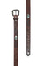 Wrangler Women's Becky Western Belt. Brown leather belt with silver buckle on a white background