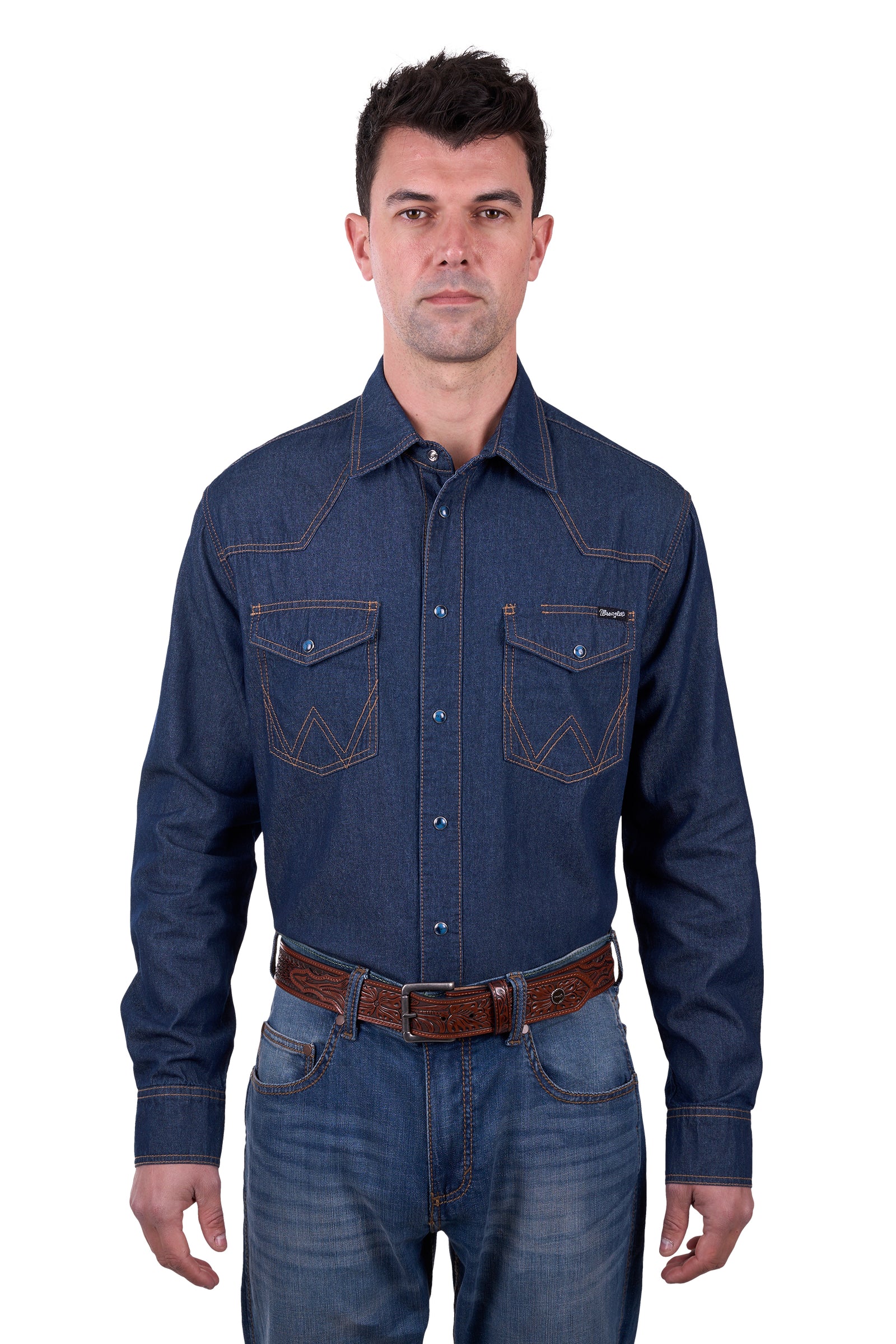 Wrangler Men's Jay Denim L/S Western Shirt