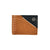 Wrangler Men's Sawyer Western Bi-Fold Wallet. Two-tone wallet with brown and black sections on a white background