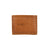 Wrangler Men's Sawyer Western Bi-Fold Wallet. Two-tone wallet with brown and black sections on a white background