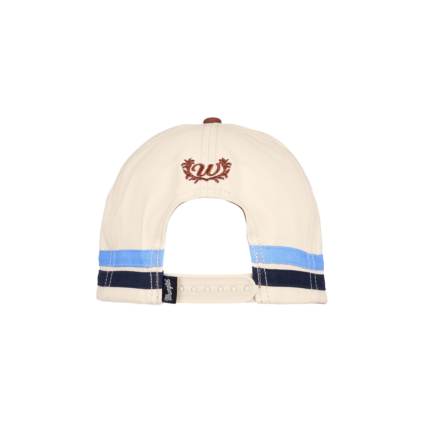 Cap with 'Rumble Up!' text and Wrangler branding on a white background