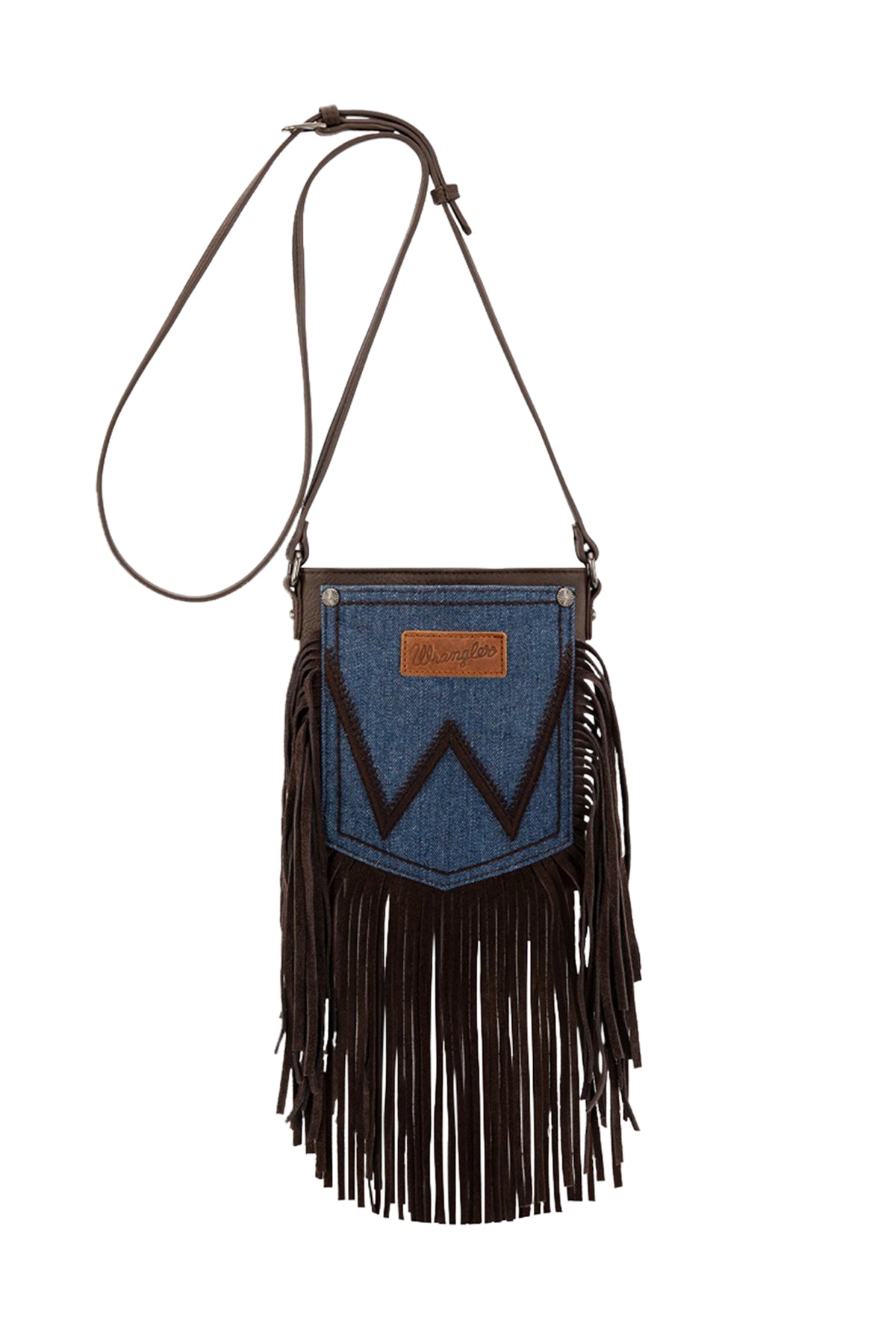 Wrangler Women's Denim Pocket Fringe Bag