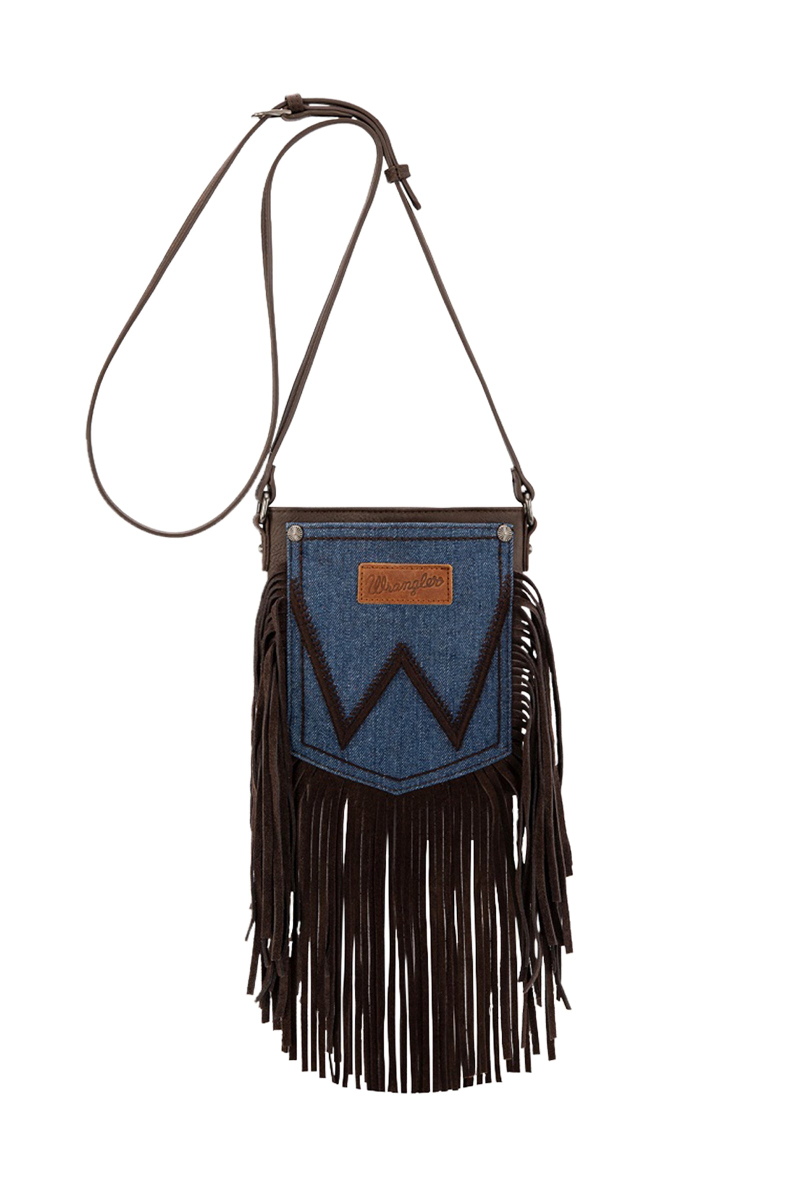 Wrangler Women's Denim Pocket Fringe Bag