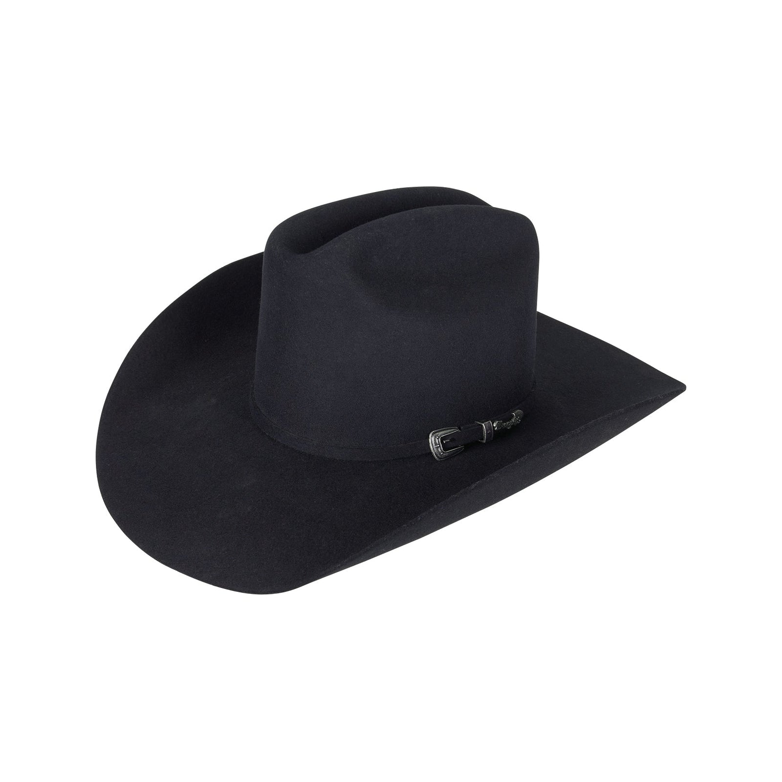 Black cowboy hat on a white background